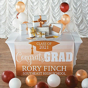 Cheapest ❤️ Personalized Congrats Grad Vinyl Table Runner ❤️ 1 Cheapest ❤️ Personalized Congrats Grad Vinyl Table Runner ❤️