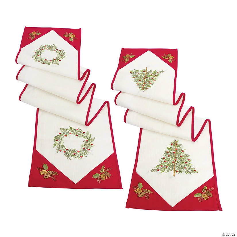 Cheapest 𧨠Melrose International Tree Wreath Table Runner (Set Of 2) 72In β 2 Cheapest 𧨠Melrose International Tree Wreath Table Runner (Set Of 2) 72In β - Image 2