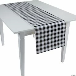 Budget 🛒 Black Buffalo Plaid Table Runner 🎉