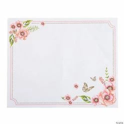 Buy 👍 Butterfly Floral Placemats - 25 Pc. ✨