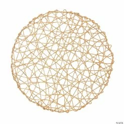 Top 10 π Gold Metallic String Placemats - 6 Pc. π