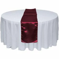 New π GW Linens 10pcs Burgundy Satin Table Runner 12" x 108" for Wedding Party Banquet Decorations βοΈ