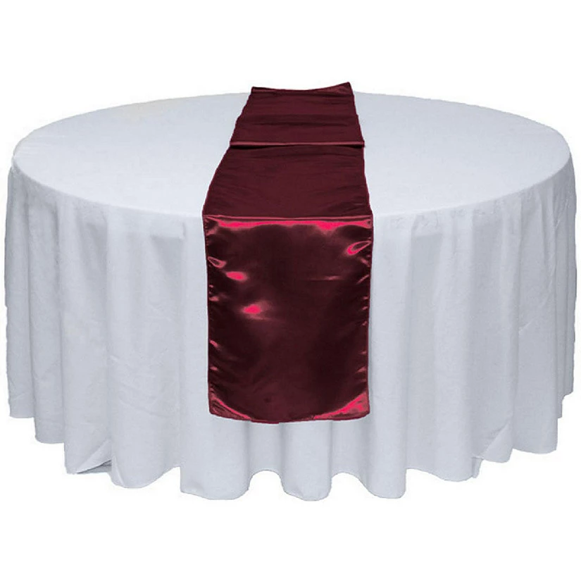New π GW Linens 10pcs Burgundy Satin Table Runner 12" x 108" for Wedding Party Banquet Decorations βοΈ 1 New π GW Linens 10pcs Burgundy Satin Table Runner 12" x 108" for Wedding Party Banquet Decorations βοΈ