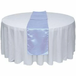 Buy βοΈ GW Linens 10pcs Light Blue Satin Table Runner 12" x 108" for Wedding Party Banquet Decorations π§¨