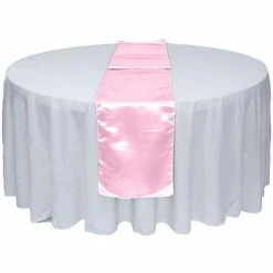 Buy π GW Linens 10pcs Pink Satin Table Runner 12" x 108" for Wedding Party Banquet Decorations π₯