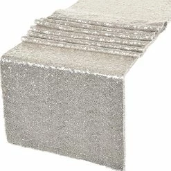 Cheapest 🌟 GW Linens 12" x 72" Silver Glitz & Sequin Table Runner 😍