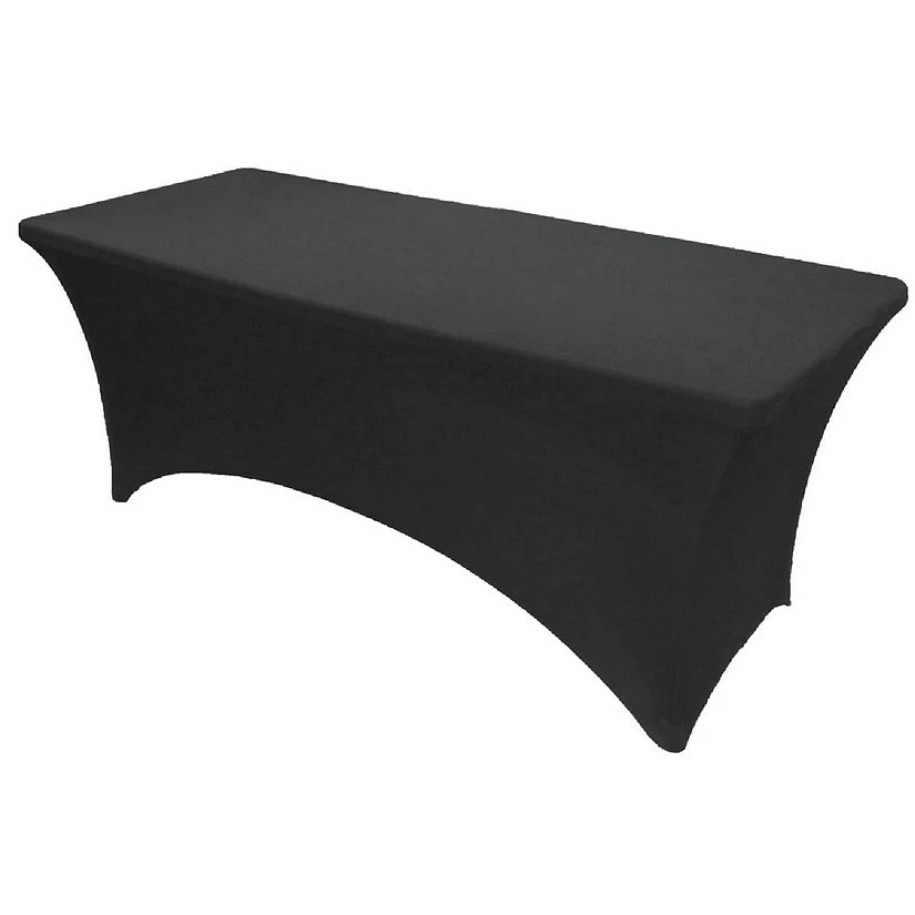 Best Sale π₯° GW Linens Black 8' ft. Spandex Fitted Stretch Tablecloth Table Cover Wedding Banquet Party π 1 Best Sale π₯° GW Linens Black 8' ft. Spandex Fitted Stretch Tablecloth Table Cover Wedding Banquet Party π