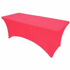 Wholesale 🎁 GW Linens Fuchsia 8' ft. Spandex Fitted Stretch Tablecloth Table Cover Wedding Banquet Party 🔥