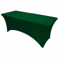 Top 10 ✔️ GW Linens Hunter Green 4' ft. x 2.5' ft. Spandex Fitted Stretch Tablecloth Table Cover Wedding Banquet Party 🤩