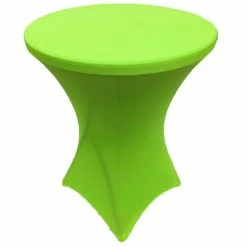 Flash Sale 🤩 GW Linens Lime Green 28" x 43" Cocktail Spandex Fitted Stretch Tablecloth Table Cover Wedding Banquet Party 😉