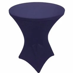 Best deal 😍 GW Linens Navy Blue 28" x 43" Cocktail Spandex Fitted Stretch Tablecloth Table Cover Wedding Banquet Party 🤩