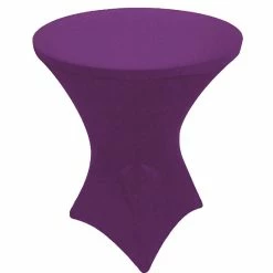 Best Sale π₯ GW Linens Purple 24" x 43" Cocktail Spandex Fitted Stretch Tablecloth Table Cover Wedding Banquet Party π