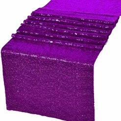 Brand new βοΈ GW Linens Purple Glitz Sequin Table Runners 12" x 108" for Wedding Party Banquet β
