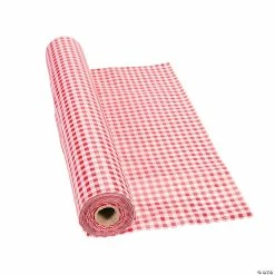 Deals 🔔 Gingham Plastic Tablecloth Roll 😉