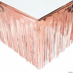Best deal ⭐ Rose Gold Metallic Fringe Plastic Table 👗 Skirt 🤩