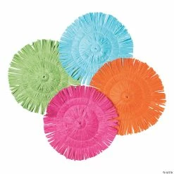 Wholesale β€οΈ Round Fringe Bright Luau Placemats - 12 Pc. β