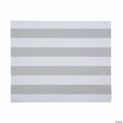 New 😀 Silver & White Stripe Paper Placemats ✔️