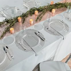 Wedding Table Covers Sales -Wedding Table Covers Sales silver round die cut placemats 6 pc 13802970 a01