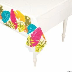 Wholesale ❤️ Tropical Leaf Printed Plastic Tablecloth ⌛