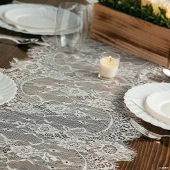 Best reviews of 🛒 White Lace Table Runner ✔️ -Wedding Table Covers Sales white lace table runner13829493 a02