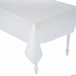 Coupon 🧨 White Paper Linen Rectangle Tablecloth 😉